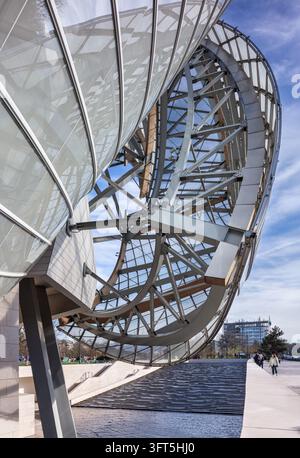 Fondation Louis Vuitton, Paris, Frankreich, entworfen vom Architekten Frank Gehry Stockfoto