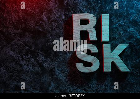Risikoschutz und Beseitigung des Risikos, Platz für Text Stockfoto
