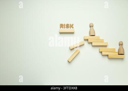 Risikoschutz und Beseitigung des Risikos, Platz für Text Stockfoto