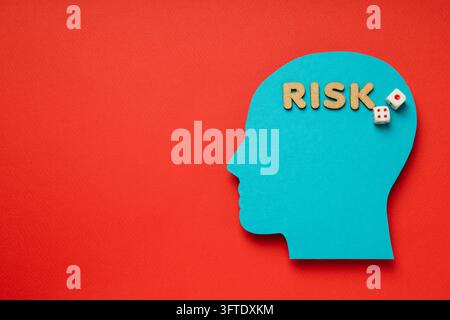 Risikoschutz und Beseitigung des Risikos, Platz für Text Stockfoto