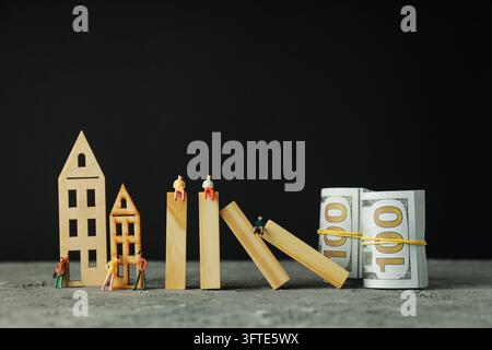 Risikoschutz und Beseitigung des Risikos, Platz für Text Stockfoto