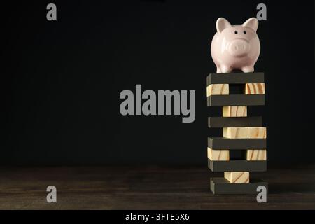 Risikoschutz und Beseitigung des Risikos, Platz für Text Stockfoto