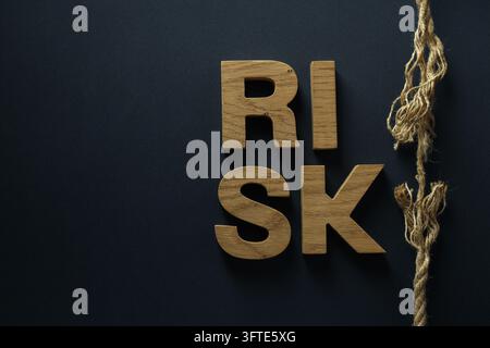 Risikoschutz und Beseitigung des Risikos, Platz für Text Stockfoto