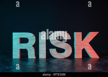Risikoschutz und Beseitigung des Risikos, Platz für Text Stockfoto