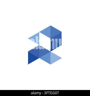 Abstraktes geometrisches Buchstaben-R-Polygon-Vektor-Logo-Template Stock Vektor