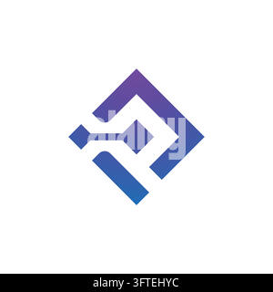 Moderne digitale Technologie Buchstaben-P-Logo Design Vorlage Vektorillustration. Stock Vektor