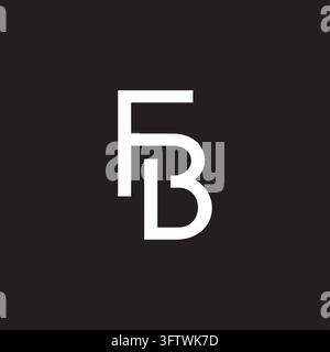 Buchstabe fb Monoline einfaches geometrisches verbundenes Logo Vektor Stock Vektor