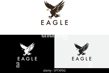 Cartoon-Adler-Logo-Vektorillustration Stock Vektor