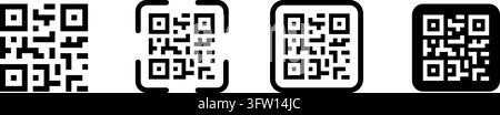 QR-Code-Symbole. Stock Vektor