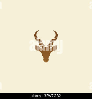 Horn-Logo-Vektorillustration. Einfaches Horn-Symbol Stock Vektor
