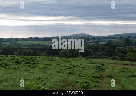 Eisenzeitliche Festung auf dem Cley Hill, Wiltshire, von Frome, Somerset, 2026 Stockfoto