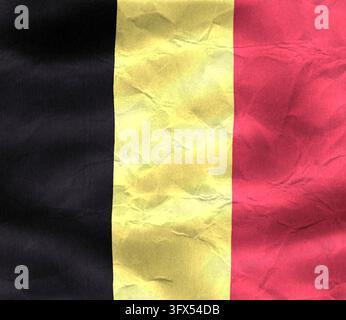 Belgien Flagge - realistische wehende Stoff Flagge Stockfoto