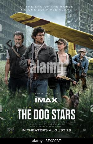 Das Filmplakat zu The Dog Stars mit Margaret Qualley, Jacob Elordi, Josh Brolin & Guy Pearce Stockfoto
