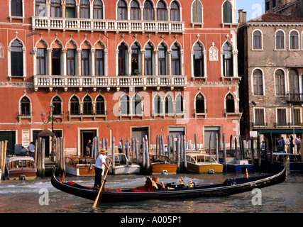Italien Venedig Gondel Gondoliere Canal Grande Boot Canal Grande Gondolieri Stockfoto