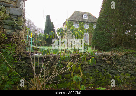 Plas Brondanw North Wales UK des Clough Williams-Ellis-Winter Italianate formalen Garten Stockfoto