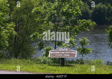 Washington Crossing State Park, wo US-Truppen, überquerten die Delaware und besiegten die Briten Stockfoto