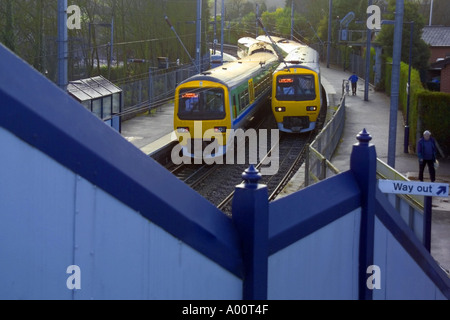 Eisenbahn Bahnhof am Barnt grün, einem Vorort von Birmingham Worcestershire Stockfoto