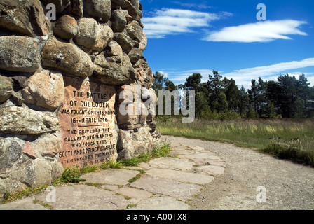 dh Battlefield CULLODEN MOOR INVERNESSSHIRE Gedenksteinkairn im Kampf Field scottish Monument jacobite scotland Monuments 1745 Rebellion history Stockfoto