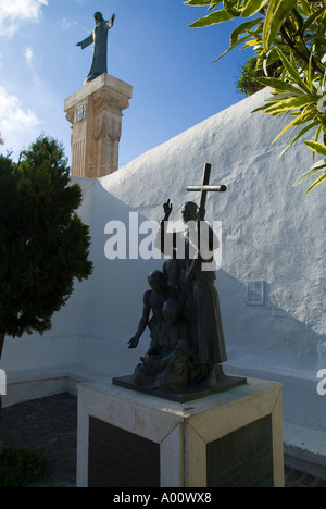 dh Augustiner Kloster Statue MONTE TORO MENORCA Jesus Christus Statue Denkmal Stockfoto