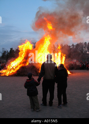 Valpurgis Feuer in Schweden Stockfoto