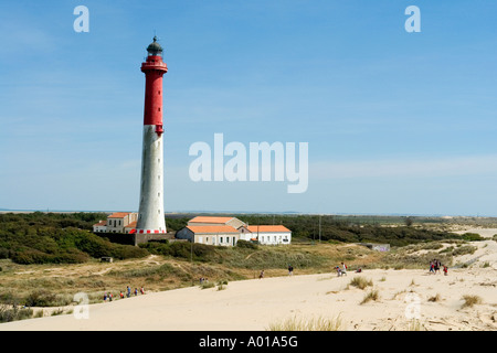 PHARE De La Coubre Côte Sauvage nördlich von Royan Charente Maritime-Frankreich Stockfoto