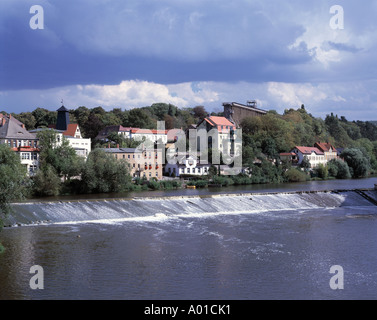 Saalelandschaft Mit Kurviertel Bad Koesen, Sachsen-Anhalt Stockfoto