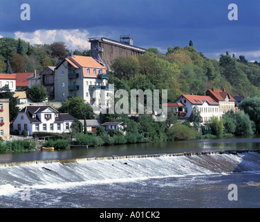 Saalelandschaft Mit Kurviertel Bad Koesen, Sachsen-Anhalt Stockfoto
