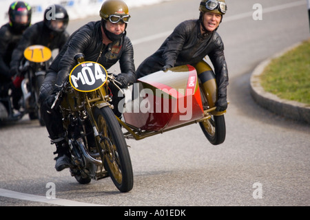 Course de Côte de Verbois Suisse Höhe Motorrad Rennen Verbois Schweiz Stockfoto