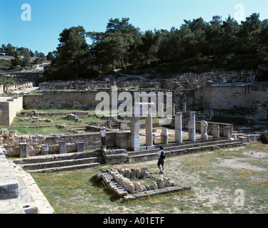 Ausgrabungsgelaende, Antike Stadtanlage von Kamiros, Ruinen, Kamiros, Rhodos, Dodekanes Stockfoto