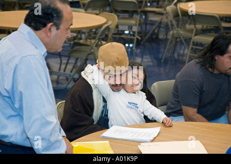 Mexikanische Einwanderer lernen Englisch Stockfoto