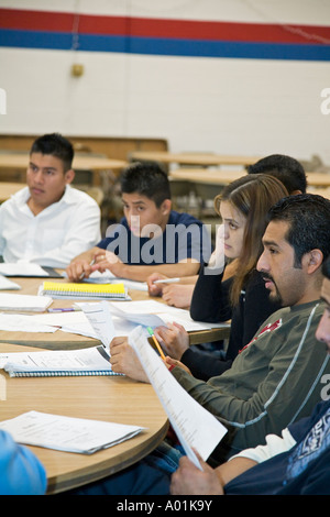 Mexikanische Einwanderer lernen Englisch Stockfoto