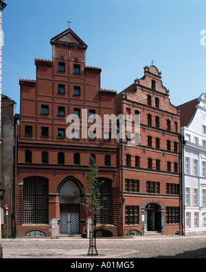 Scheele-Haus, Spaet-Renaissance, erst des Chemikers Carl Wilhelm Scheele, Stralsund, Ostsee, Mecklenburg-Vorpommern Stockfoto