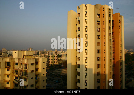 Hochhaus hoch mehrstöckigen Wohnhaus Bombay Mumbai Indien Stockfoto