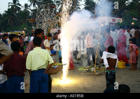 Fire Cracker Diwali Festival Indien Stockfoto