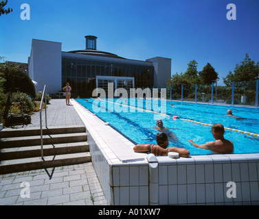 D-Bad Abbach, Donau, Bayern, Kaiser Therme, Thermen, im Freien, Schwimmbad, öffentliches Bad Stockfoto