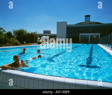 D-Bad Abbach, Donau, Bayern, Kaiser Therme, Thermen, im Freien, Schwimmbad, öffentliches Bad Stockfoto