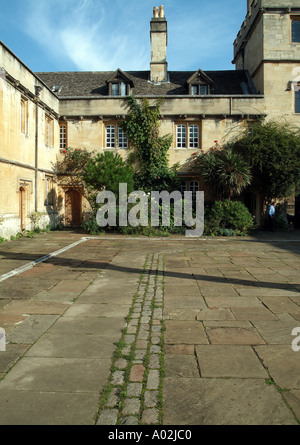 Corpus Christi vorderen Quad und Pelikan-Spalte Stockfoto