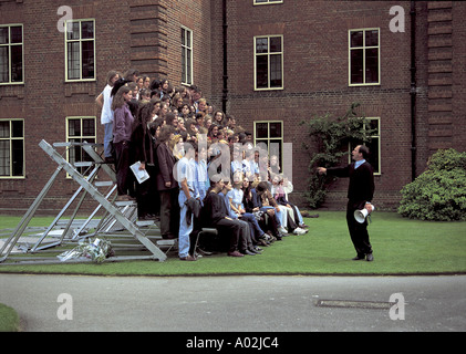 Vorbereitung, eine Gruppe Foto in Somerville College in Oxford Stockfoto