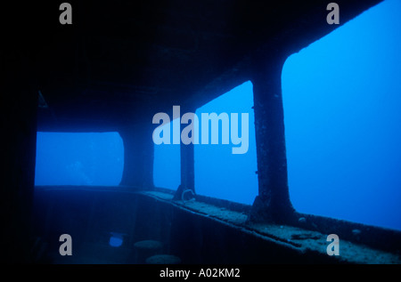 Unter Wasser bleibt der Toho Schiffbruch, Lagune Noumea, Neukaledonien. Stockfoto