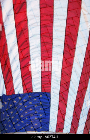 American flag Mehrfachbelichtung mit Mauerwerk Formen eine Muster Stockfoto