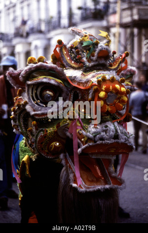 Notting Hill Carnival 1996 Drachenmaske Stockfoto