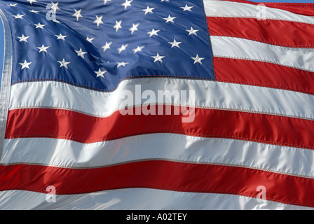 Amerikanische Flagge im Wind wehen Stockfoto