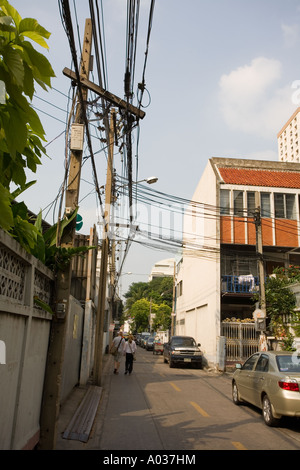 Backstreet im Siam Square Bereich von Bangkok Thailand. Stockfoto