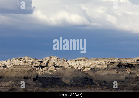 Badlands Der Bisti Wilderness einen trockenen Gegend, die an den vier Ecken von New Mexiko. Digitale Fotografie Stockfoto