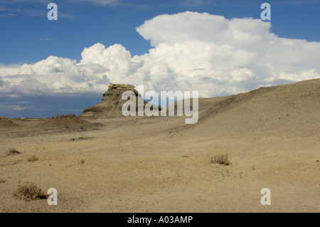 Butte in der Bisti Wilderness einen trockenen Gegend in der Nähe der vier Ecken Region von New Mexiko. Digitale Fotografie Stockfoto