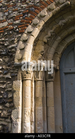 Detail der westlichen Tür, Suffolk Kirche, East Anglia, England UK Stockfoto