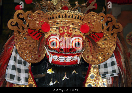 Barong Tiger Maske Bali Indonesien Stockfoto