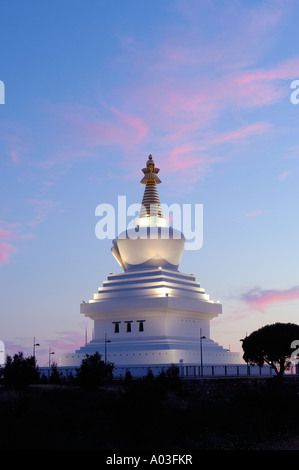 Benalmádena Stupa die größte eins in der westlichen Welt Benalmádena Málaga Provinz Spanien Stockfoto