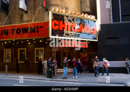 New York City New York Musical Chicago im Theater District Stockfoto