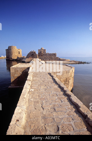 Kreuzritterburg (Qasr al-Bahr), Sidon, Libanon Stockfoto